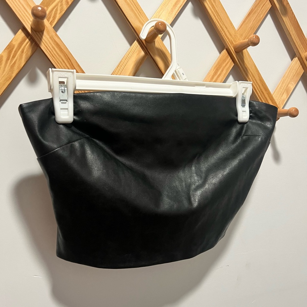 COPY - Black Leather Tube Top